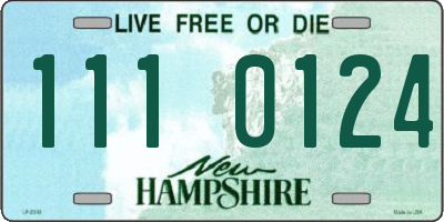 NH license plate 1110124