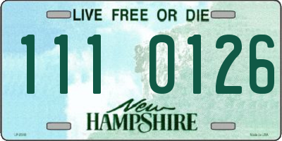NH license plate 1110126