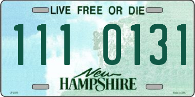 NH license plate 1110131