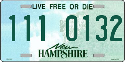 NH license plate 1110132