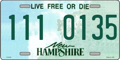 NH license plate 1110135