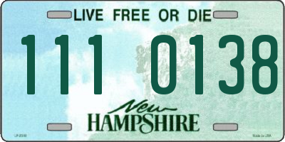NH license plate 1110138