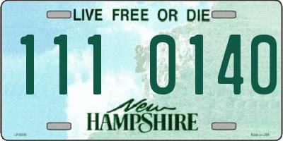 NH license plate 1110140