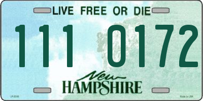 NH license plate 1110172