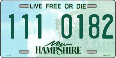 NH license plate 1110182