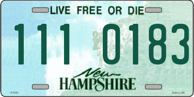NH license plate 1110183
