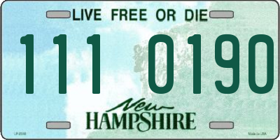 NH license plate 1110190