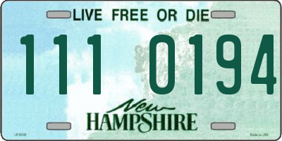 NH license plate 1110194