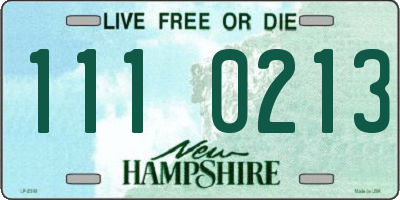 NH license plate 1110213
