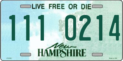 NH license plate 1110214