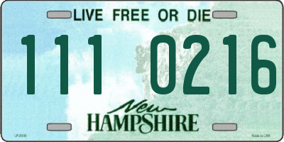 NH license plate 1110216