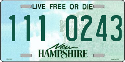 NH license plate 1110243