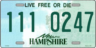 NH license plate 1110247
