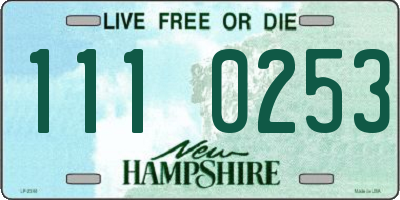 NH license plate 1110253