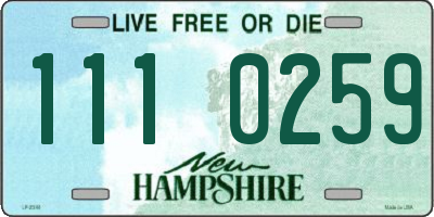 NH license plate 1110259