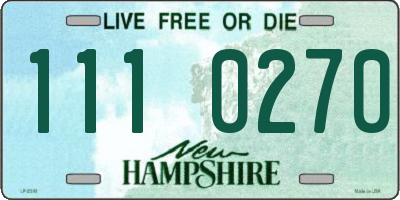 NH license plate 1110270
