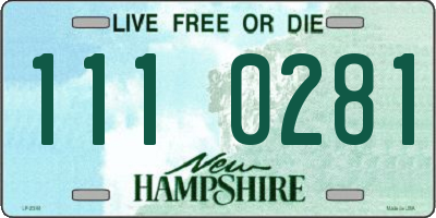 NH license plate 1110281