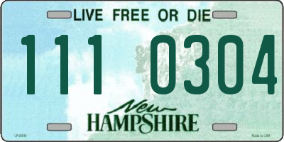 NH license plate 1110304