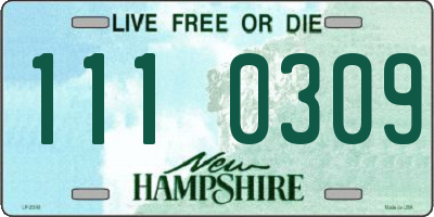NH license plate 1110309