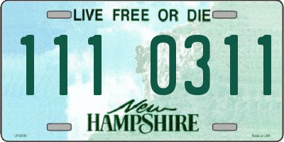 NH license plate 1110311