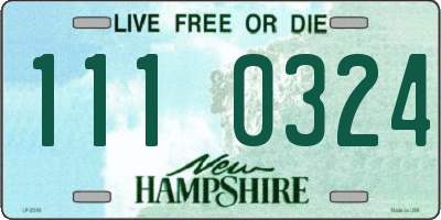 NH license plate 1110324