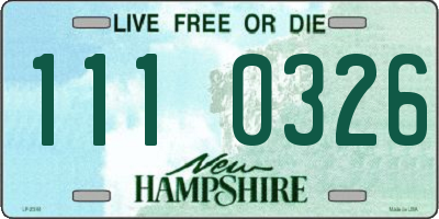 NH license plate 1110326