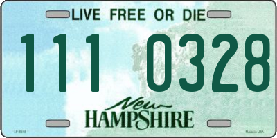 NH license plate 1110328