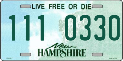 NH license plate 1110330