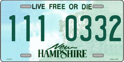 NH license plate 1110332
