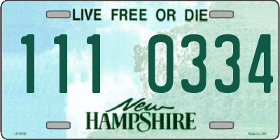 NH license plate 1110334