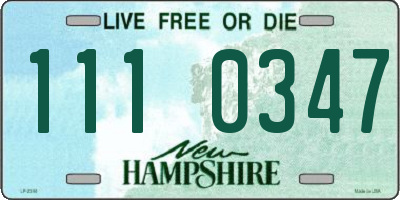 NH license plate 1110347