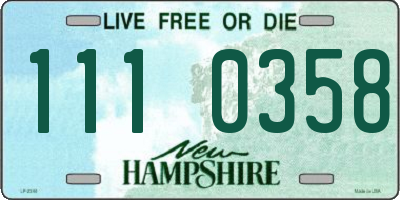 NH license plate 1110358