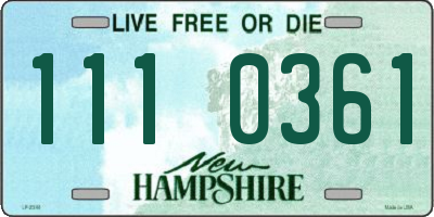 NH license plate 1110361