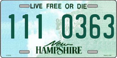 NH license plate 1110363