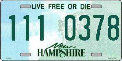 NH license plate 1110378