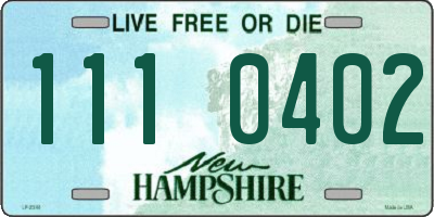 NH license plate 1110402