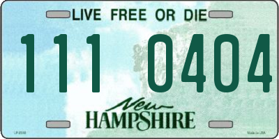 NH license plate 1110404
