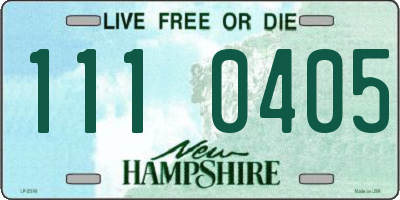 NH license plate 1110405