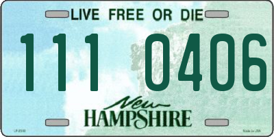 NH license plate 1110406