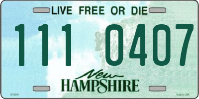 NH license plate 1110407