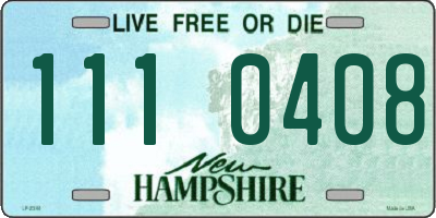 NH license plate 1110408
