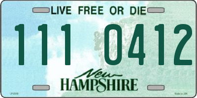 NH license plate 1110412