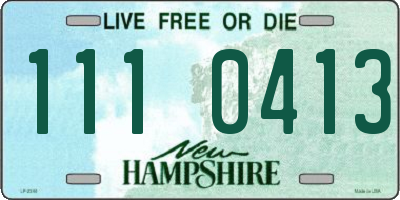 NH license plate 1110413