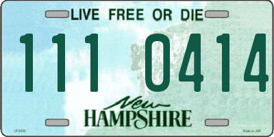 NH license plate 1110414