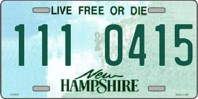 NH license plate 1110415