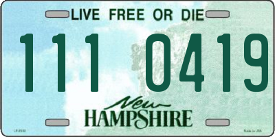 NH license plate 1110419