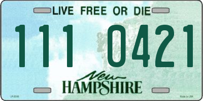 NH license plate 1110421