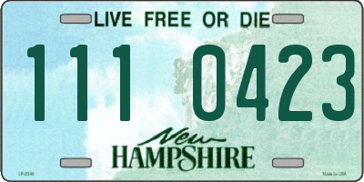 NH license plate 1110423