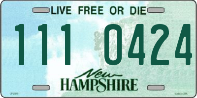 NH license plate 1110424