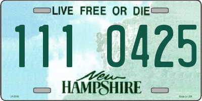NH license plate 1110425